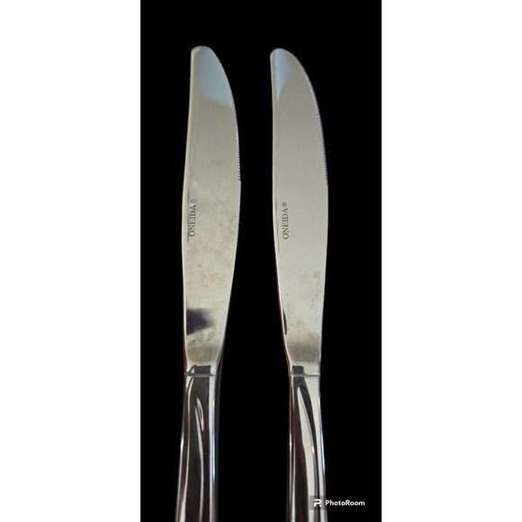 Oneida Flight Reliance Two Dinner & Two Steak Knives Heavy Duty Stainless - Picture 3 of 4